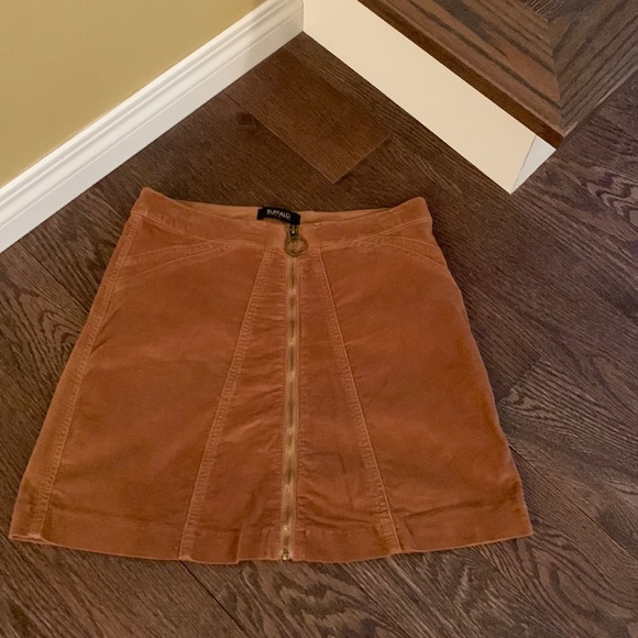 SOLD - Buffalo David Bitton Yellow / Gold Mini Skirt - Picture 1 of 4